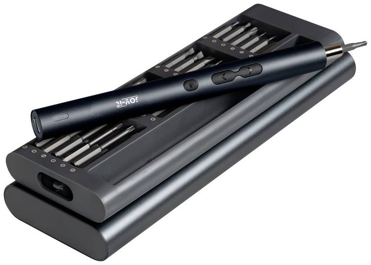 Produktbild: Joy-it WE-0002 Werkzeugset Schraubendreher, Akku-Multi-Tool magnetisch, im Koffer 62teilig