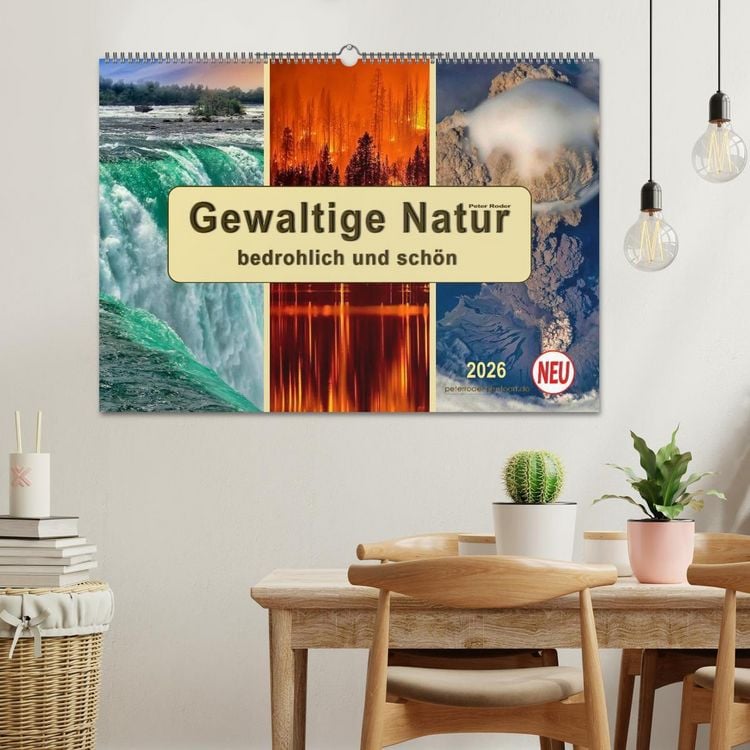 Produktbild: Gewaltige Natur - bedrohlich und sch&ouml;n (Wandkalender 2026 DIN A2 quer), CALVENDO Monatskalender