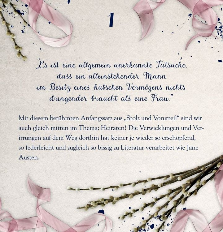 Zettelkalender - Weihnachten mit Jane Austen