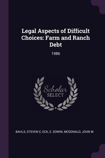 Produktbild: Legal Aspects of Difficult Choices