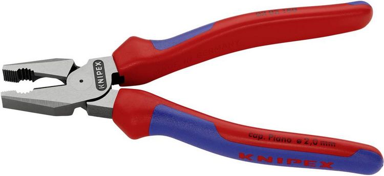 Produktbild: Knipex 02 02 180 Werkstatt Kraft-Kombizange 180mm DIN ISO 5746