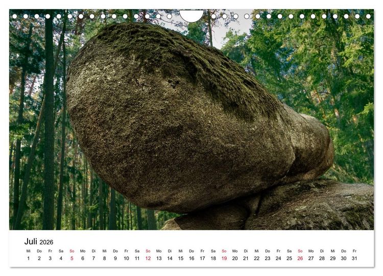 Produktbild: Granitwelten im Waldviertel (Wandkalender 2026 DIN A4 quer), CALVENDO Monatskalender
