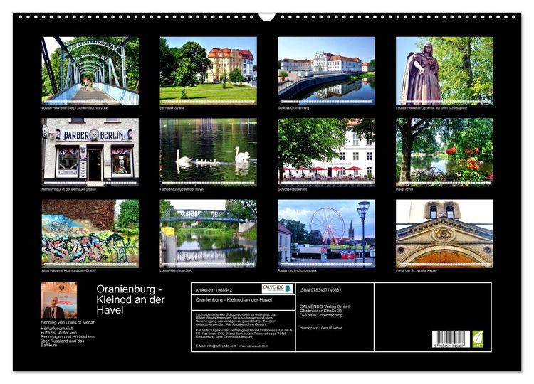 Produktbild: Oranienburg - Kleinod an der Havel (Wandkalender 2026 DIN A2 quer), CALVENDO Monatskalender