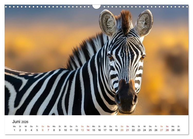 Produktbild: Zebras - Streifz&uuml;ge durch die Steppe (Wandkalender 2026 DIN A3 quer), CALVENDO Monatskalender