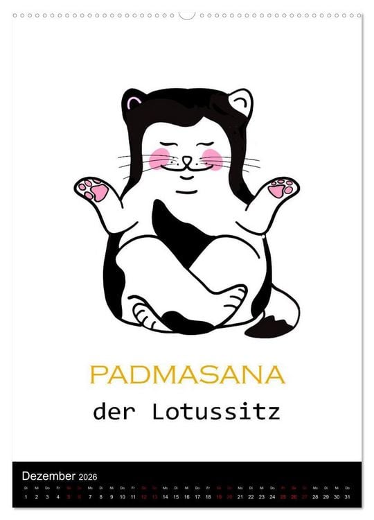 Produktbild: Yogakatzen - ganz entspannt im Hier und Jetzt (Wandkalender 2026 DIN A2 hoch), CALVENDO Monatskalender