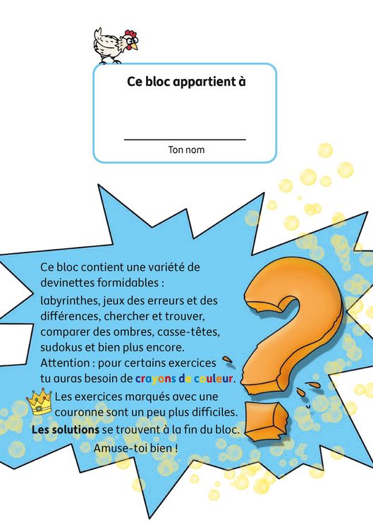 Produktbild: Bloc de casse-t&ecirc;tes et livre activite 5 ans - Tome 2 : Des &eacute;nigmes color&eacute;es pour la maternelle - cahier activite 5 ans labyrinthe, sudoku, etc pour