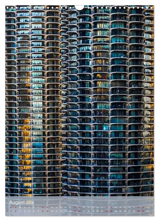 Produktbild: Architektur Facetten Chicago 2026 (Wandkalender 2026 DIN A3 hoch), CALVENDO Monatskalender