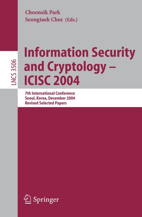 Produktbild: Information Security and Cryptology - ICISC 2004