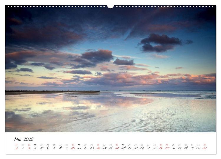 Produktbild: F&ouml;hrweh - Stimmungsvolle Nordsee Bilder (Wandkalender 2026 DIN A2 quer), CALVENDO Monatskalender