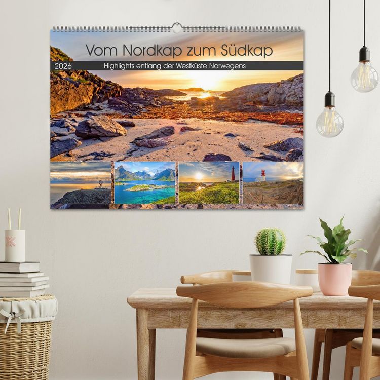 Produktbild: Vom Nordkap zum S&uuml;dkap (Wandkalender 2026 DIN A2 quer), CALVENDO Monatskalender