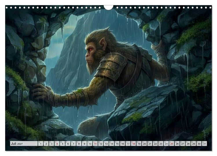 Produktbild: Sun Wukong - Die Reise des Affenk&ouml;nigs (Wandkalender 2027 DIN A3 quer), CALVENDO Monatskalender