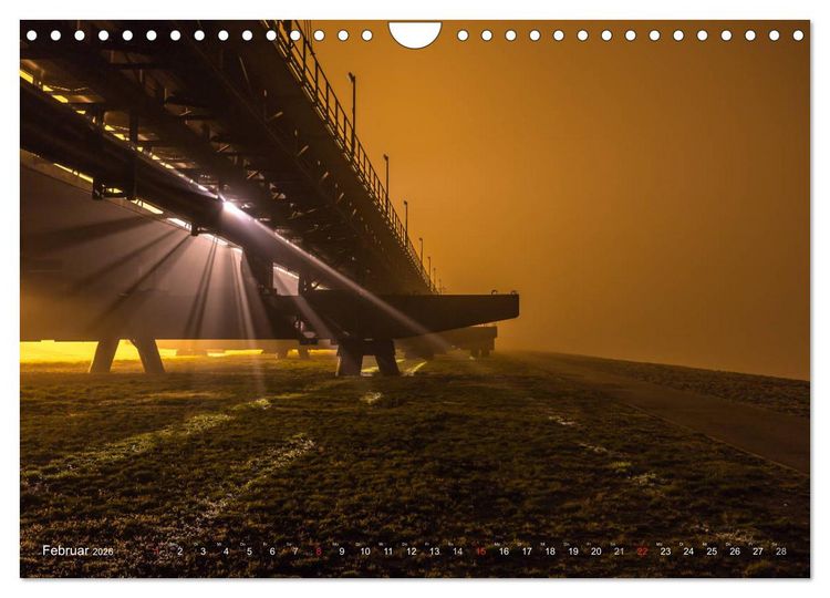 Produktbild: Nachts in Wilhelmshaven Edition mit maritimen Motiven (Wandkalender 2026 DIN A4 quer), CALVENDO Monatskalender
