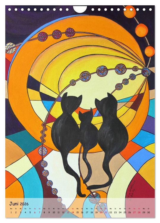 Produktbild: K&auml;tz, Petra Kolossa, Pop-Art-Kunstdrucke (Wandkalender 2026 DIN A4 hoch), CALVENDO Monatskalender