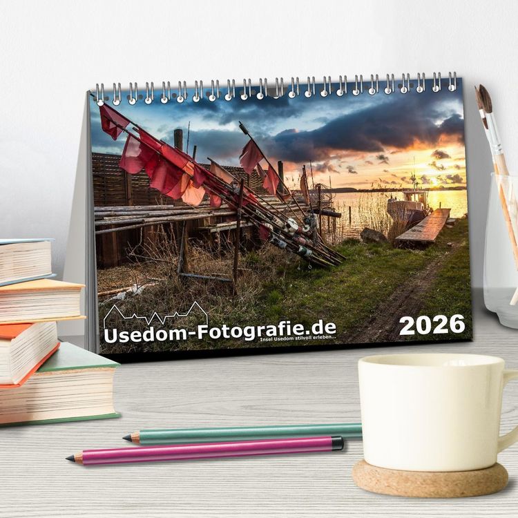 Produktbild: Usedom-Fotografie.de (Tischkalender 2026 DIN A5 quer), CALVENDO Monatskalender