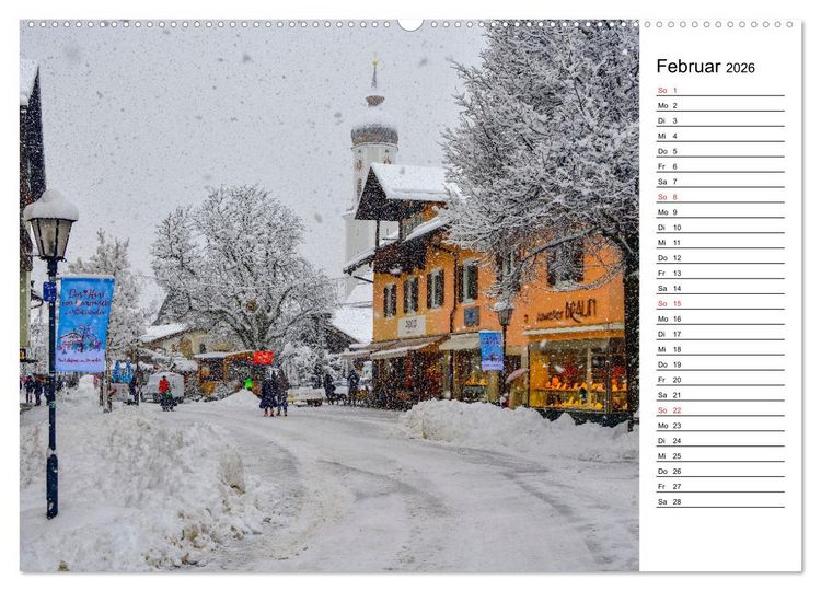 Produktbild: Garmisch-Partenkirchen - Bayerischer Charme im Werdenfelser Land (Wandkalender 2026 DIN A2 quer), CALVENDO Monatskalender