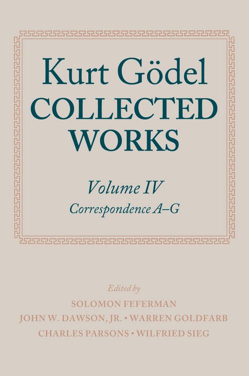 Produktbild: Kurt G&ouml;del: Collected Works: Volume IV