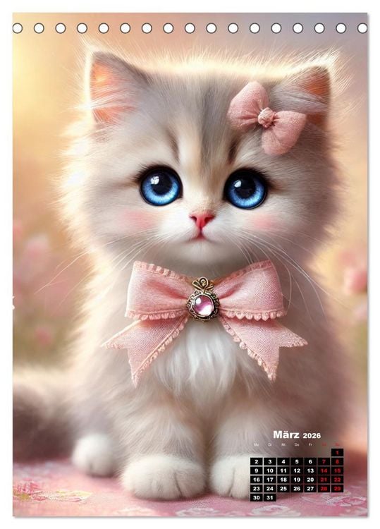 Produktbild: Miau Momente (Tischkalender 2026 DIN A5 hoch), CALVENDO Monatskalender