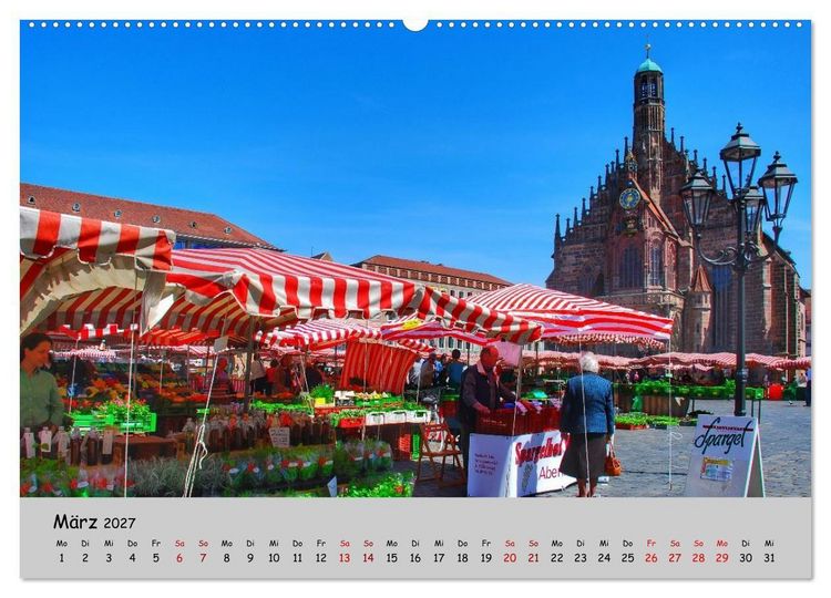 Produktbild: N&uuml;rnberg. Du bist so sch&ouml;n (hochwertiger Premium Wandkalender 2027 DIN A2 quer), Kunstdruck in Hochglanz