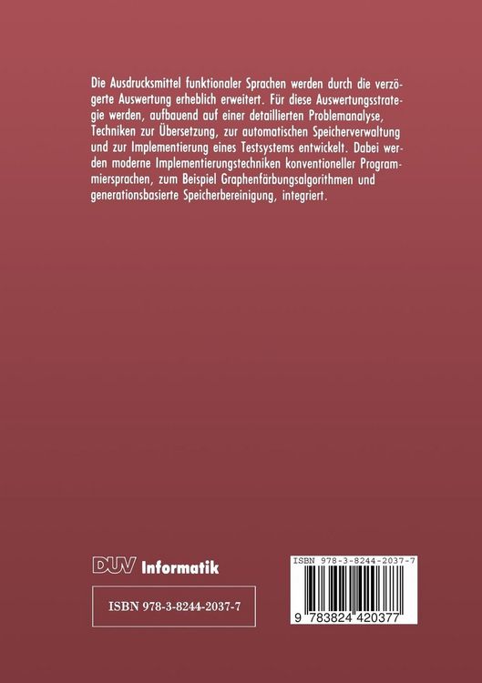Produktbild: Implementierung funktionaler Programmiersprachen