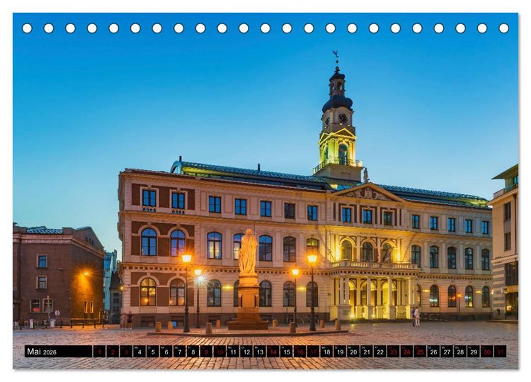 Produktbild: Ein Wochenende in Riga (Tischkalender 2026 DIN A5 quer), CALVENDO Monatskalender