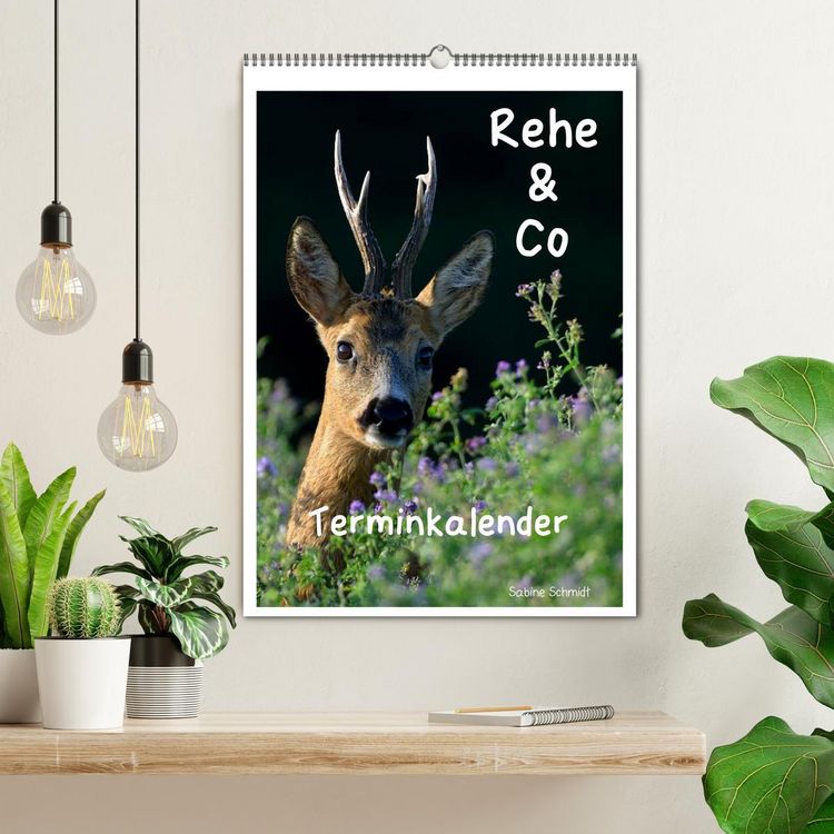 Produktbild: Rehe & Co / Planer (Wandkalender 2026 DIN A2 hoch), CALVENDO Monatskalender