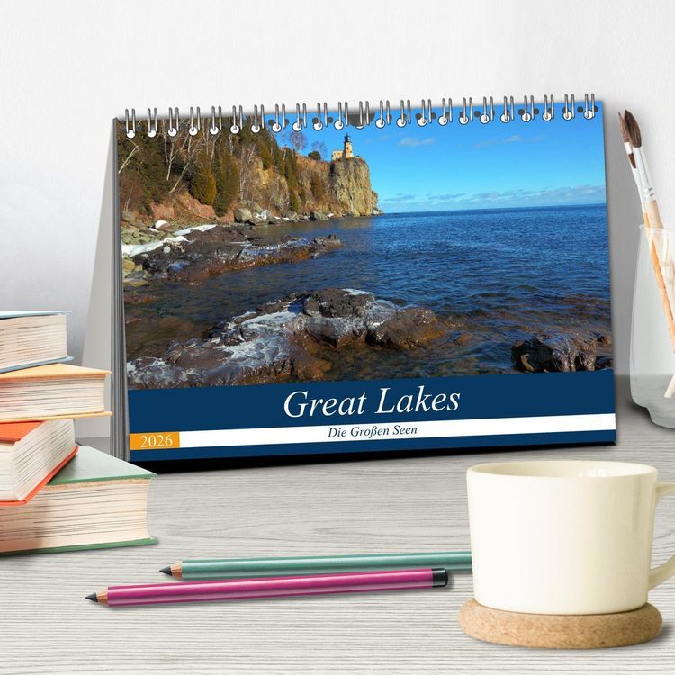 Produktbild: Great Lakes - Die gro&szlig;en Seen (Tischkalender 2026 DIN A5 quer), CALVENDO Monatskalender