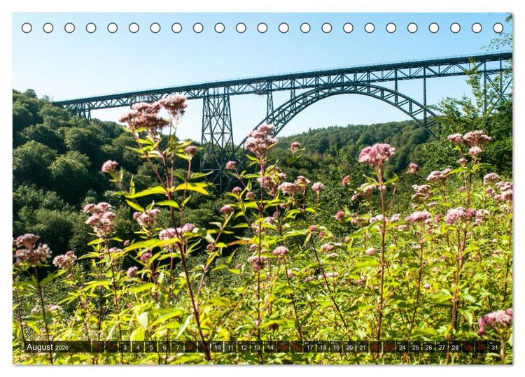 Produktbild: M&uuml;ngstener Br&uuml;cke - Stahlkonstruktion der Superlative (Tischkalender 2026 DIN A5 quer), CALVENDO Monatskalender