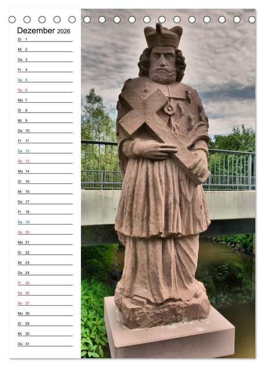Produktbild: Nepomuk - Der Br&uuml;ckenheilige (Tischkalender 2026 DIN A5 hoch), CALVENDO Monatskalender