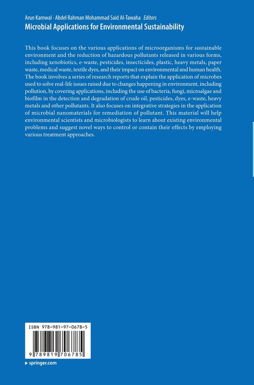 Produktbild: Microbial Applications for Environmental Sustainability