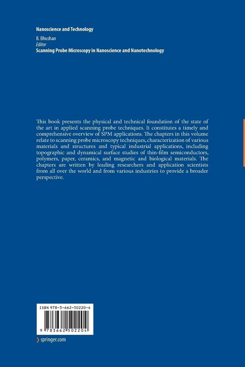 Produktbild: Scanning Probe Microscopy in Nanoscience and Nanotechnology