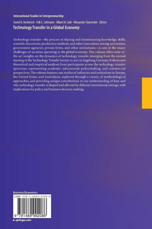 Produktbild: Technology Transfer in a Global Economy