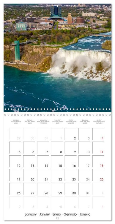 Produktbild: NIAGARA FALLS Idyllic impressions by day and night (Wall Calendar 2026 12 &times; 12 Inch) CALVENDO 12 Month Wall Calendar