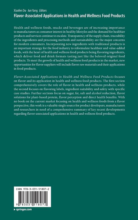 Produktbild: Flavor-Associated Applications in Health and Wellness Food Products