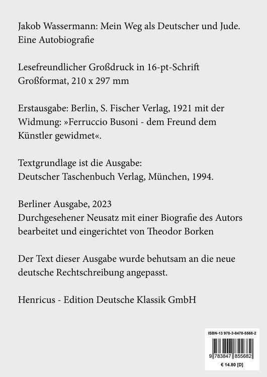 Produktbild: Mein Weg als Deutscher und Jude (Gro&szlig;druck)