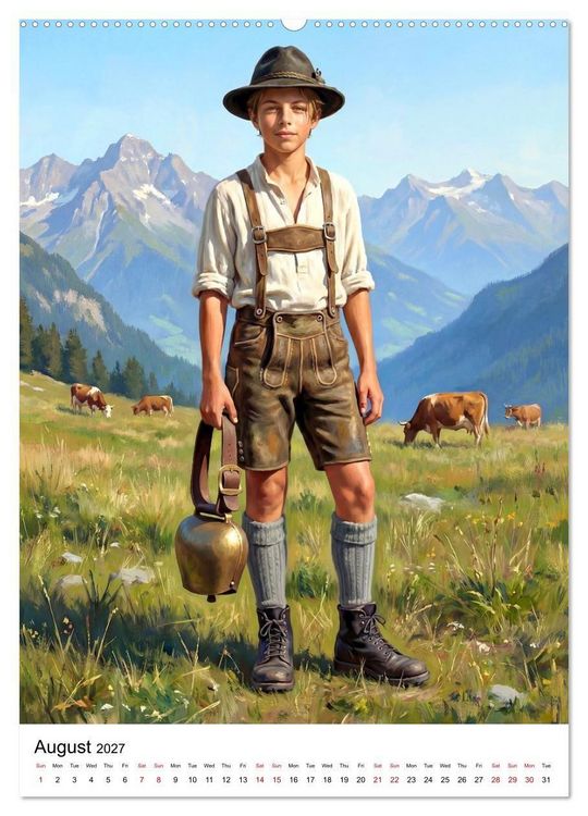 Produktbild: Boys of the World &ndash; At the Turn of the 20th Century (High Quality Premium Wall Calendar 2027 DIN A2 portrait),CALVENDO 12 Month Wall Calendar