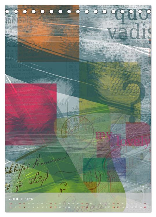 Produktbild: Der Scrapbook-Kalender:Fantasievolle Hintergr&uuml;nde zur kreativen Ausgestaltung (Tischkalender 2026 DIN A5 hoch), CALVENDO Monatskalender