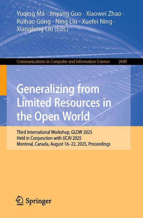 Produktbild: Generalizing from Limited Resources in the Open World