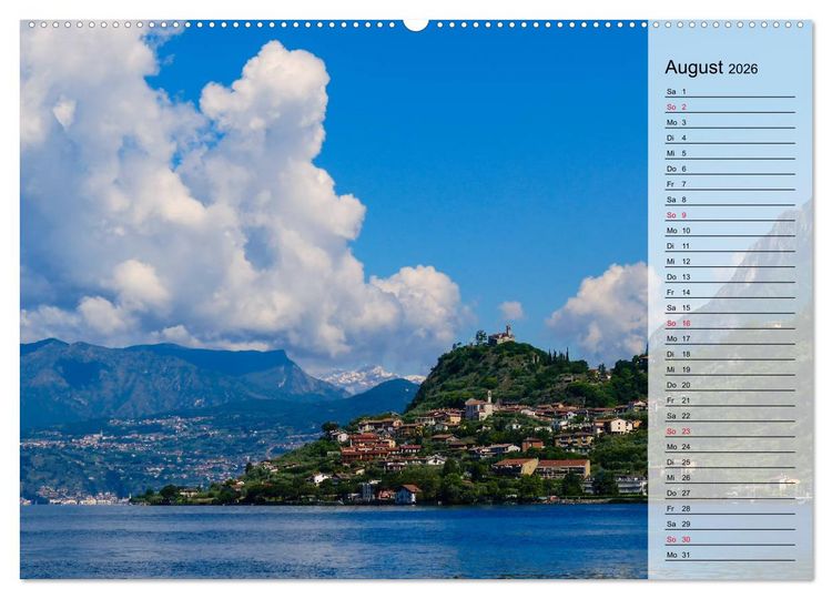 Produktbild: Impressionen vom Iseosee (hochwertiger Premium Wandkalender 2026 DIN A2 quer), Kunstdruck in Hochglanz
