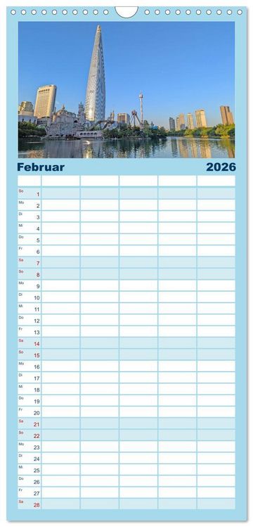 Produktbild: Familienplaner 2026 - Seoul - Stadt der Kontraste mit 5 Spalten (Wandkalender, 21 x 45 cm) CALVENDO