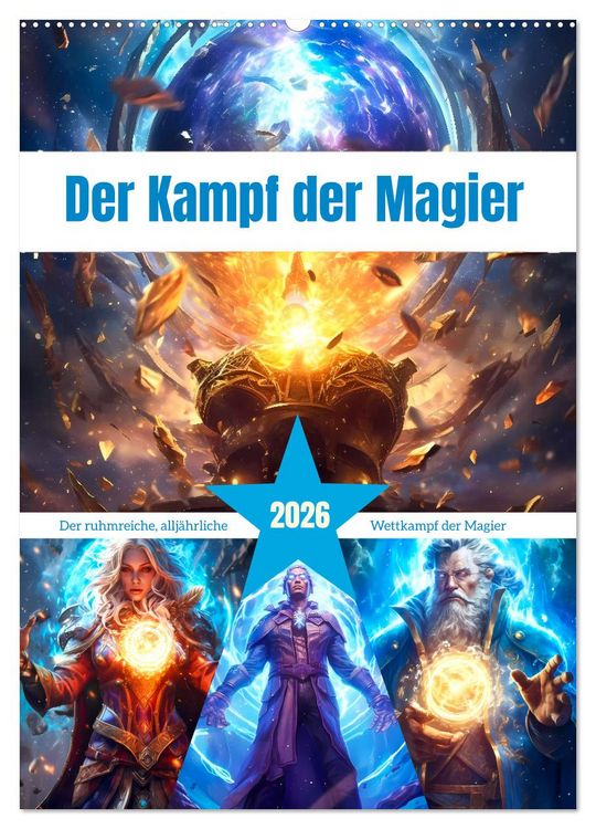 Produktbild: Der Kampf der Magier (Wandkalender 2026 DIN A2 hoch), CALVENDO Monatskalender