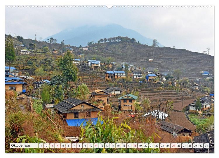Produktbild: Wohnen im HIMALAYA (Wandkalender 2026 DIN A2 quer), CALVENDO Monatskalender