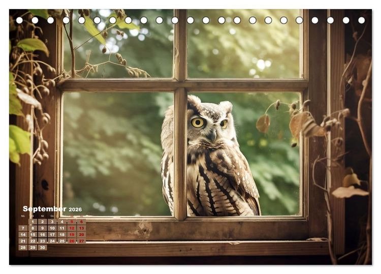 Produktbild: Aus dem Fenster geblickt (Tischkalender 2026 DIN A5 quer), CALVENDO Monatskalender