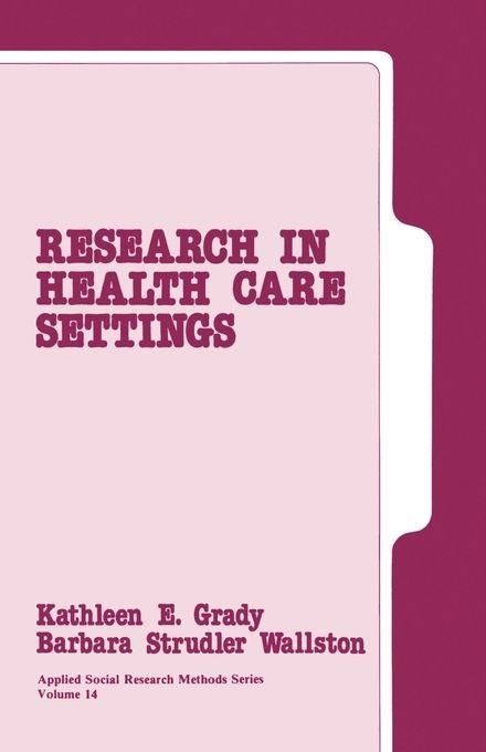 Produktbild: Research in Health Care Settings