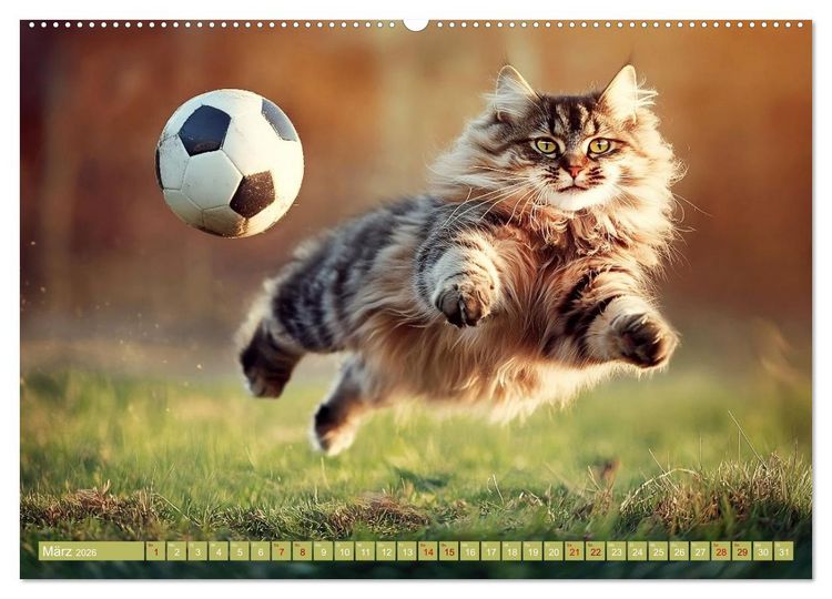 Produktbild: Lustige Sportarten f&uuml;r Katzen (Wandkalender 2026 DIN A2 quer), CALVENDO Monatskalender