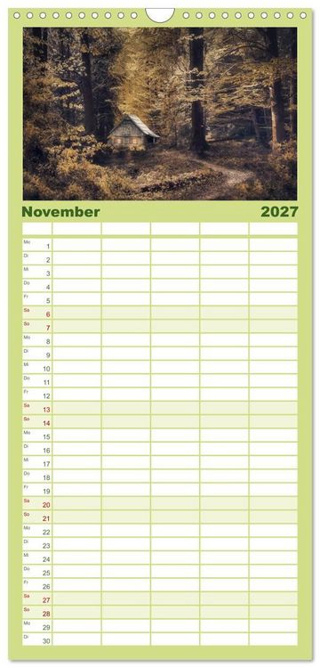 Produktbild: Familienplaner 2027 - Vom Zauber der Einsamkeit mit 5 Spalten (Wandkalender, 21 x 45 cm) CALVENDO