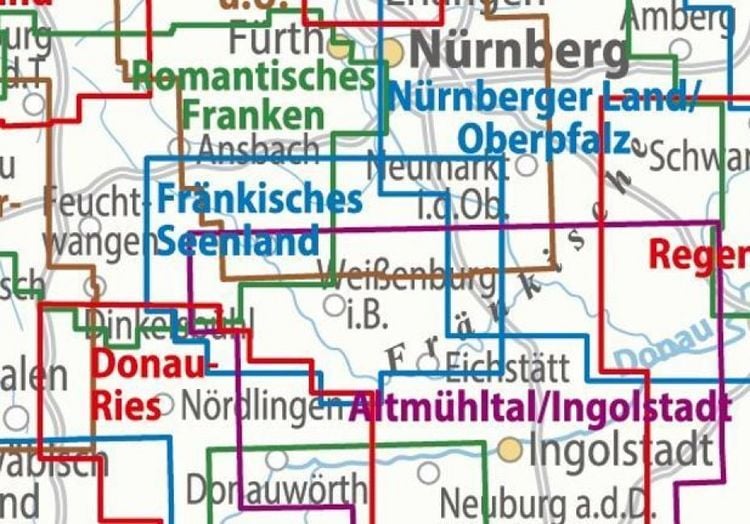 Produktbild: ADFC-Regionalkarte Fränkisches Seenland, 1:50.000, mit Tagestourenvorschlägen, reiß- und wetterfest, E-Bike-geeignet, GPS-Tracks Download