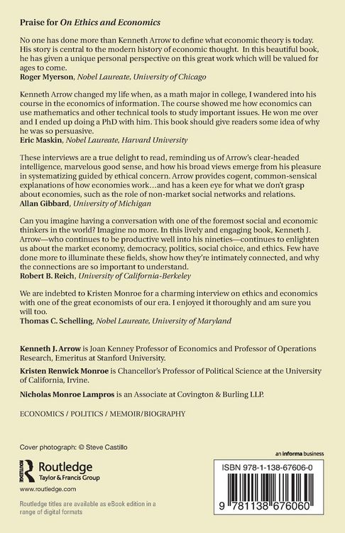 Produktbild: On Ethics and Economics