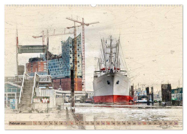 Produktbild: Hamburg f&uuml;r Genie&szlig;er (hochwertiger Premium Wandkalender 2026 DIN A2 quer), Kunstdruck in Hochglanz