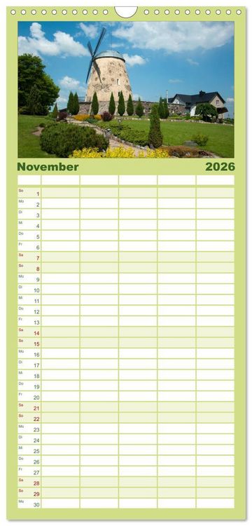 Produktbild: Familienplaner 2026 - Litauens Sch&ouml;nheiten mit 5 Spalten (Wandkalender, 21 x 45 cm) CALVENDO