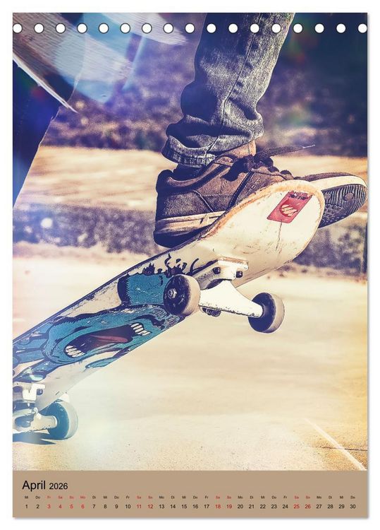 Produktbild: Skateboarding - einfach Spa&szlig; (Tischkalender 2026 DIN A5 hoch), CALVENDO Monatskalender